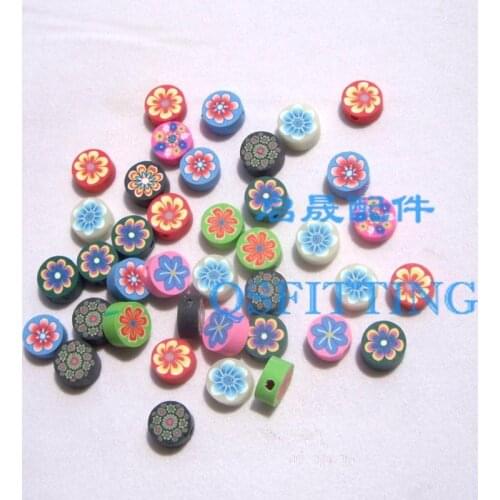 Free shipping,DIY accessories,8*4mm polymer clay beads,round section,mix color,bracelet accessory