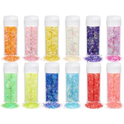 12/18/24 Color Shining Glitter Powder Sequins Epoxy Resin Crafts Filler Pigments Nail Art Decorations DIY Jewelry Making Filling