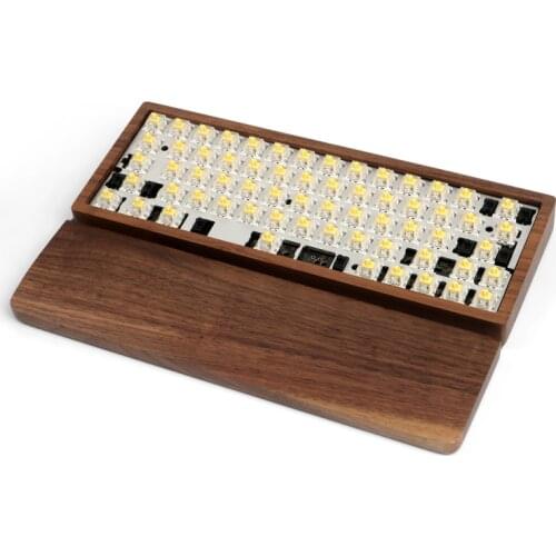 GK61X GK64XS Walnut Wooden Case Pear Wood Shell Mechanical Keyboard DIY Wooden Case keyboard For GK61X 61XS GK64X 64XS