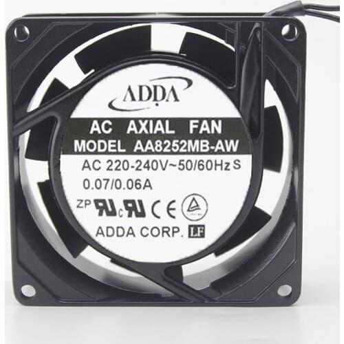 For ADDAA ac 220V cooling fan AA8252MB-AW 80mm 8025 0.07/0.06A axail fan 15CFM
