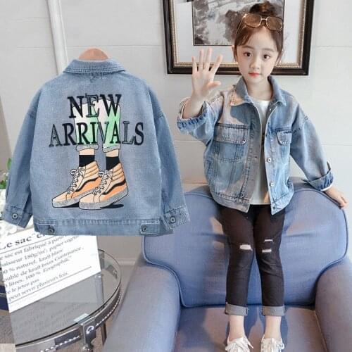 Girls Jean Jacket Spring and Autumn Children Clothing New Girl Denim Coat 1-14 Years Old Girls Coats and Jackets