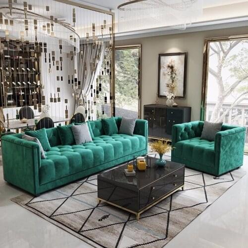 Hot sale velvet sofa living room furniture luxury sofa set