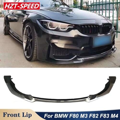 CS Style Carbon Fiber Front Bumper Lip For BMW M3 F80 M4 F82 or F83 Convertible Car Tuning Styling Modification 2014 Up