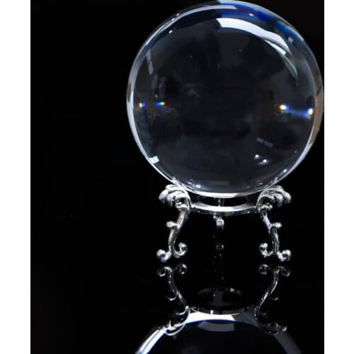 Crystal Ball Large Transparent Crystal Ball Lucky Rainbow Photo Crystal Ball with base