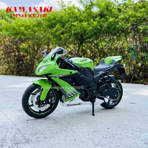 Maisto 1:12 Kawasaki Ninja ZX-10R simulation alloy motocross authorized motorcycle toy car Collecting gifts Die casting model
