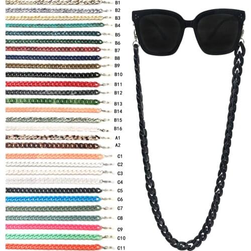 2021 New Wide Amber Acrylic Glasses Chain Women Reading Glasses Hanging Neck Chain Largand Sunglasses Chain Eyeglasses Strap