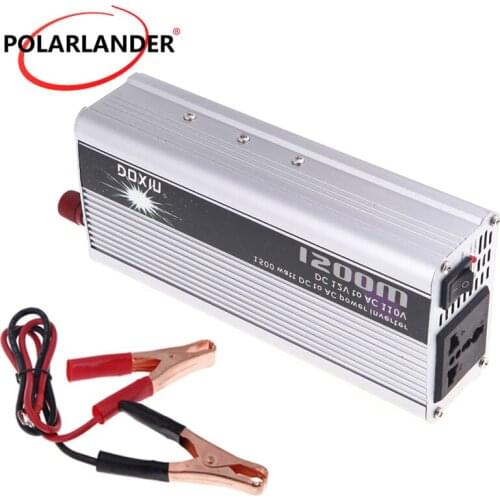 Portable Car Charger 1500W WATT DC 12V to AC 110V 50 Hz Car vehicle Voltage Power Inverter Converter Transformer Power Supply