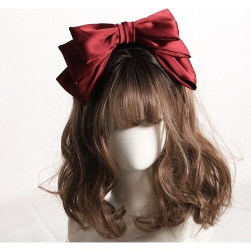 Hair band female wide-brimmed headband JK girl net red hair accessories super large bow headdress 2021 new