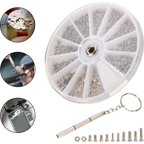 Professional 600pcs Tiny Clock Watch Screws/Screwdriver For Small Eye Glasses Repair Kit Tool Watch Parts