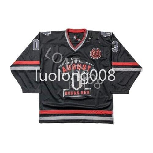 Rare August Burns Red Hockey Jersey Embroidery Stitched Customize any number and name Jerseys