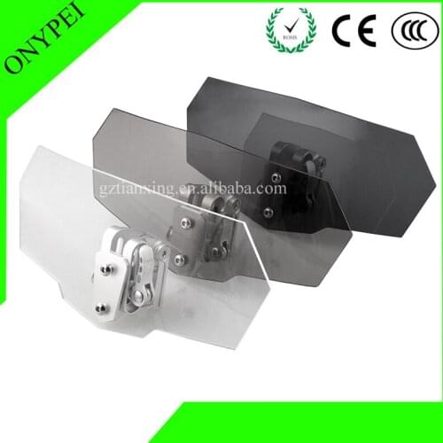 Adjustable Windscreen Wind Deflector Universal Heighten Motorcycle Windshield For Kawasaki BMW Ducati Honda Benelli KTM Triumph