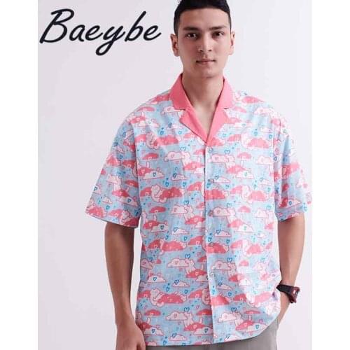 Fashion Man Homewear Woman Hawaiian Shirt Unisex Couple Cat Print Shirts Short Sleeve Top Clothing Male&Female Streetwear