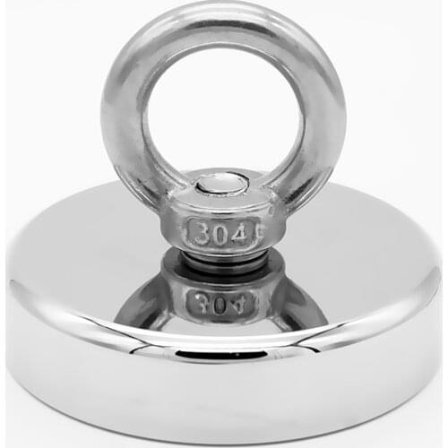 Super Strong Neodymium Magnet Pot Fishing Salvage Magnets Hooks Round Powerful Magnetic Hook Sea Fishing Magnet Searcher