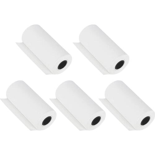 5 Rolls Thermal Printer Paper Instant Print Label for Photo Printer Kids Camera POS Cash Registers 57x25mm Replacement Accessory