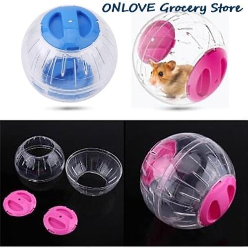 10cm Breathable Clear Ball Without Bracket Hamster Pets Product Small Running Ball Plastic Fit for Small Pets Pink blue
