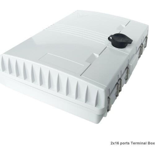 High quality White 16 Core Fiber Optic Termination Box 16 port optical fiber distribution box 2X16 Core waterproof Splitter Box
