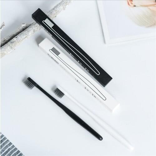 1pcs charcoal toothbrush portable soft bristle toothbrush Eco Friendly brush oral cleaning care tools household supplies