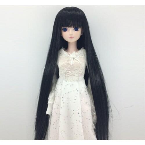 1/3 1/4 1/6 1/8 Bjd SD Wig Long Black Hair High Temperature Wire BJD Wig For BJD Doll Wig