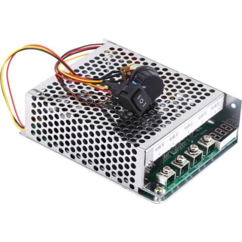 1 PC DC Motor Controller PWM Controler Governor Reversing Direction Switch With Digital Display 10V-55V 60A DC motor plc