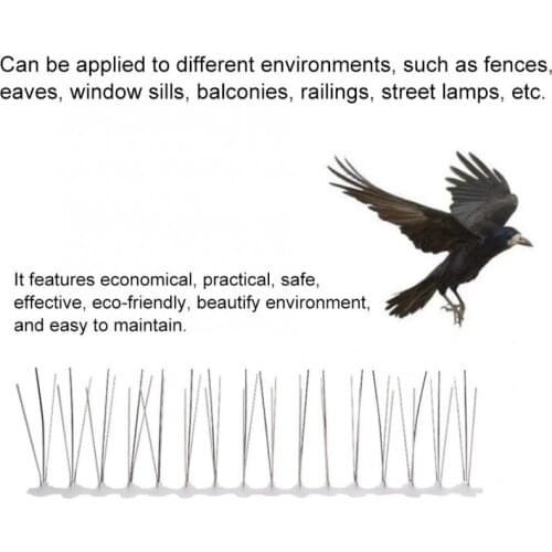 10pcs 30cm Stainless Steel Pigeon Nails Anti-Dove Spikes Pest Control Orchard Pigeon Spikes Deterrent Anti Bird Bird Scarer