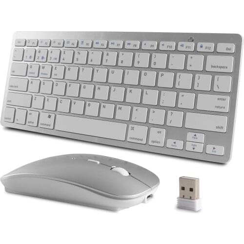 2.4G+Bluetooth 5.0 Dual Mode Rechargeable Wireless Keyboard Mouse Combo 78 Keys Keyboard 1600DPI USB Optical Gaming Mouse