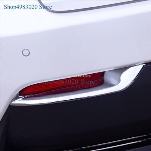 2PCS ABS Chrome Auto Car Rear Tail Fog Light Lamp Frame Trim Cover Styling For Lexus NX NX200 300h 2015 2016 Accessories