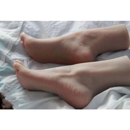 23CM Real female Foot mannequin shoe Blood vesse Silicone Photography Silk Stockings Jewelry Model soft Silica gel 1PC C751
