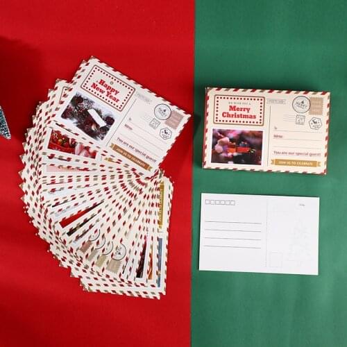 30 Pcs/Set Creative Christmas Letter Series Postcard DIY Greeting Cards Message Card Xmas and New Year Gift
