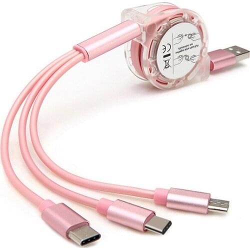 Xiaomi Lot of 4pcs Multi Charging Cable 3 in 1 USB Cable Data Sync Cable Charger For Phone / USB Type C / Micro USB