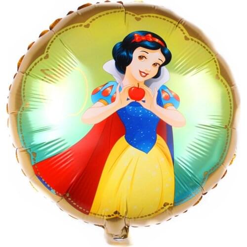 5 Pcs Princess Girl Birthday Balloons Snow White Aurora Ariel Belle party decorations baby shower helium balloon Kids toy Globos