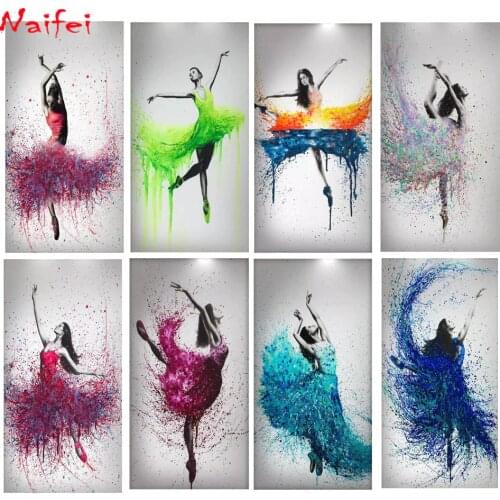 5D DIY Full Square round Diamond Painting Dancing Ballerina Diamond Embroidery Ballet dancer Picture Of Rhinestone Home Decor