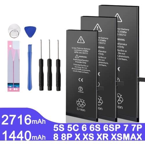 OEMG Phone Battery For iPhone 6 6S 5S 7 8 Plus X XS Max XR 11 Pro Original Capacity Bateria Replacement Batterie For iPhone 6s