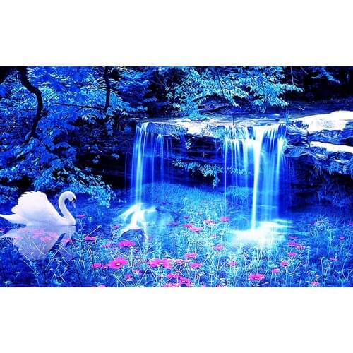 5D DIY Diamond Painting White Swan Diamond Embroidery Landscape Mosaic Picture Cross Stitch Kit Crystal Home Decoration Gift