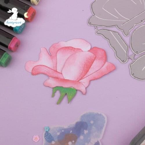 Bunnymoon New Flower 5 Metal Cutting Dies 3D DIY Scrapbooking Carbon Sharp Craft Die Photo Invitation Cards Decoration