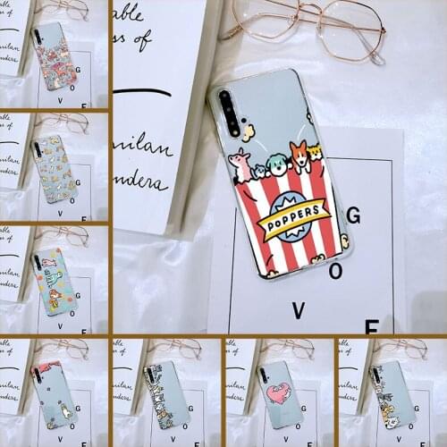 Cute Dog Cat Puppy Back Cover For Huawei Honor V20 8S 8A Pro Soft Silicone Case For Huawei Honor 20 Lite Pro 10i 20i Phone Case