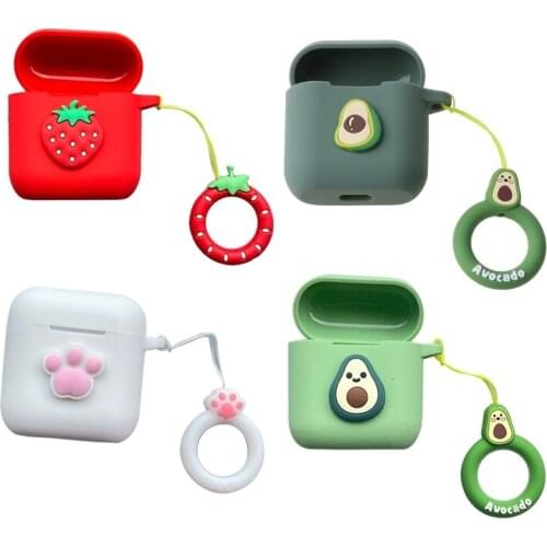 Flip-open Cover Cute Cartoon Protective Case Soft Silicone Shell for QCY T8 Wireless Bluetooth Earphones Charging Box Protector