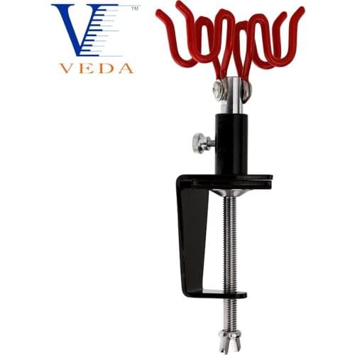 Airbrush Holder Stand Holds 2 Airbrushes Universal Clamp-On Table Mount Paint Hobby Kit for Tattoo Craft Cake Spray Model