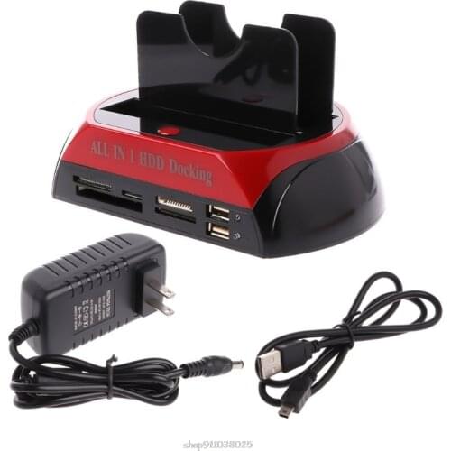 IDE SATA Dual All In 1 HDD Dock Docking Station Hard Disk Drive Hdd 2.5 3.5 Reader Usb 2.0 US External Box Enclosure Case D31 20