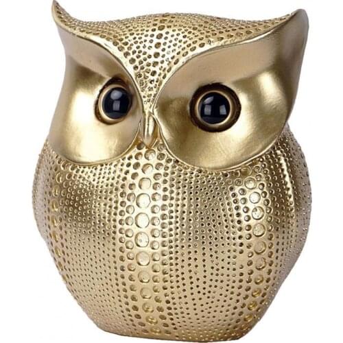 Owl Figurine Resin Model Anti-deform Eye-catching Compact Non-fading Durable Long Lasting Home Decorating