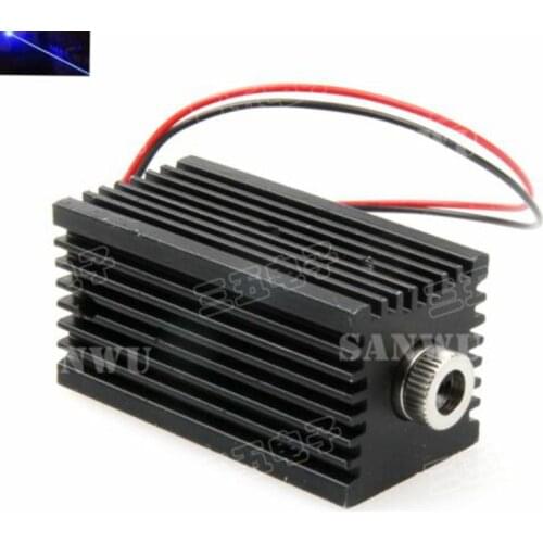 Focusable 50mw 450nm Blue Lasers Module Focusing Point Module w Heat Sink