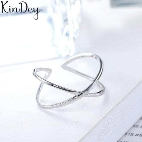 Punk Fancy Silver Color Cross Rings for Women Men Large Adjustable Size Rings aneis