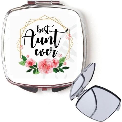 Best aunt ever compact Mirror aunt to be baby shower Pregnancy Announcement birthday Christmas Thanksgiving gift present