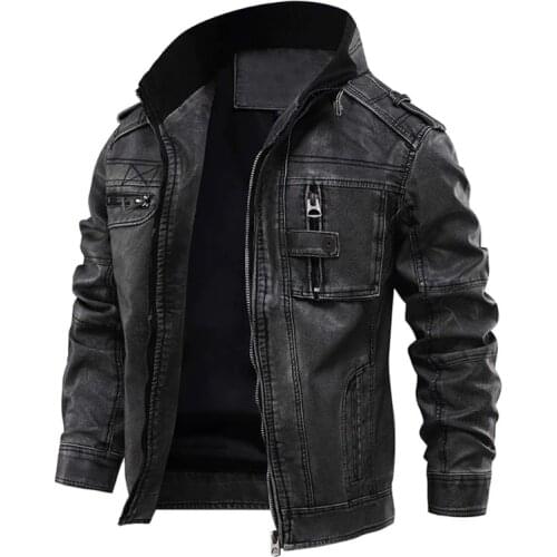 New 2020 Brand Leather Jacket Men Plus Size XL-5XL Vintage Causal motorcycle PU Leather Jackets Coat jaqueta de couro masculino