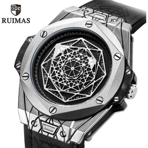 RUIMAS Luxury Top Brand Quartz Watches Men Leather Strap Military Sports Wristwatch Male Waterproof Clock Relogios Masculino 533