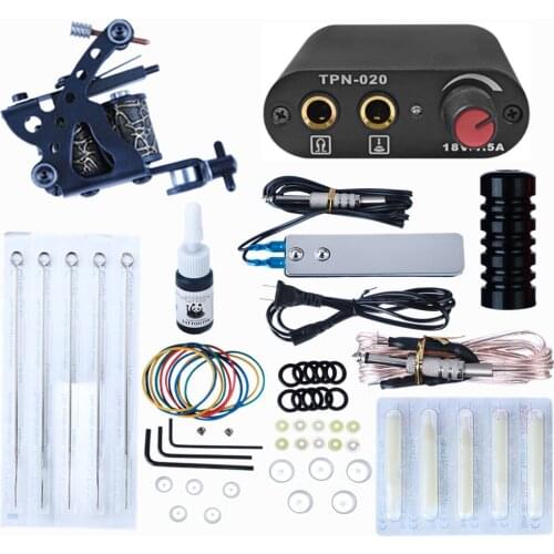 Basic Tattoo Machine Set Shading Machine Power Pedal For Beginners Self-Learning Body Art Tools Tattoos Equipment Accessories