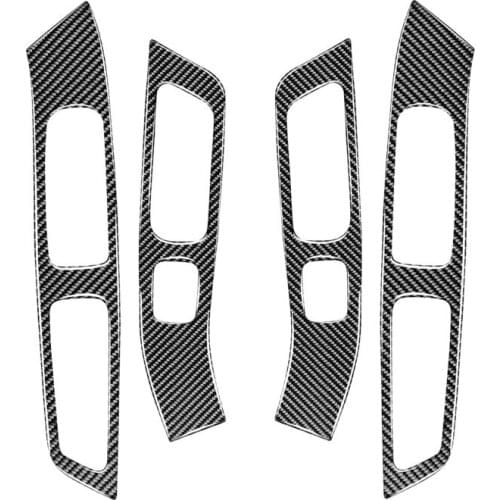 Fit for Volvo V60 S60 Carbon Fiber Window Lifting Sticker Decorative Sticker Car Modified Interior Accessories