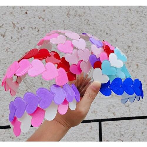 Girls glitter heart hair band Fashion All-match kids hair hoop New Arrival Baby hairpin Children hair accessories