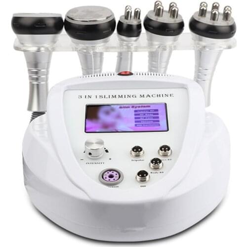 Portable 5 In 1 Ultrasonic Liposuction 40K Cavitation Body Slimming Machine Vacuum Multipolar RF Beauty Device for Face and Body