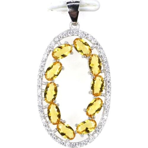 35x28mm Big 6.4g Created Tanzanite Pink Kunzite Party Ladies 925 Solid Sterling Silver Pendant