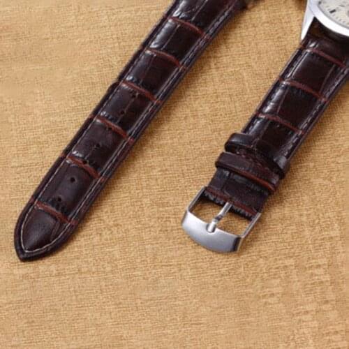PU Leather Watch Band Strap 20mm 22mm 18mm Durable Stain Resistant Black Brown Watchbands Wristwatch Watch Accessories